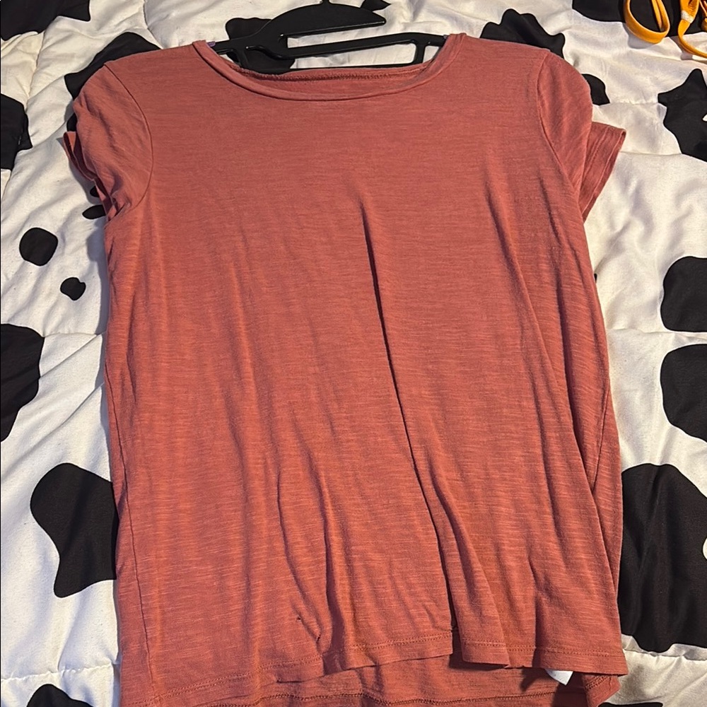 American Eagle Outfitters Pink Relaxed Short Sleeve Tee